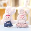 Countryside Style Shoulder Strap Skirt Plush Rabbit Vinyl Doll Pendant Kid Toy For Girls Birthday Gift