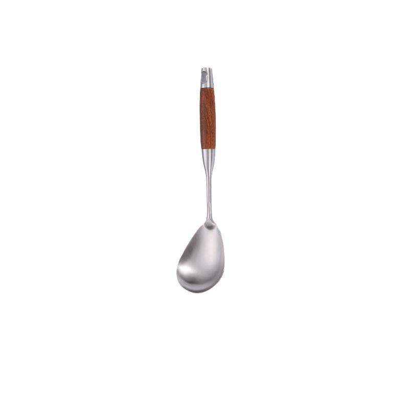 

Набор посуды из нержавеющей стали с ручками из палисандра, Кухонная прочная вок-лопатка, Дуршлаг, Лопатка, Кухонная утварь, Кухонные аксессуары