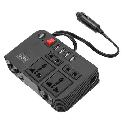 Conversor de Potência CC 12V para CA 220V Inversor Elétrico Transformador com 4 Portas USB e 4 Tomadas