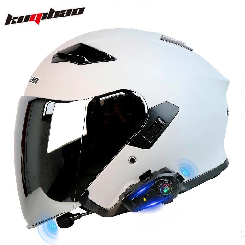 Cool Ride Lightweight Bluetooth Motorcycle Helmet with Dual Visor, 3C Certified, Long Battery Life, Comfortable Fit.