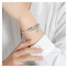 Pandora Letter Engraving Decoration Crystal Clip Crystal Bracelet Women's Silver ZT-0654