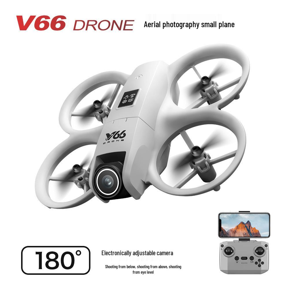 V66 Optical Flow Drone: HD Aerial Photography, Obstacle Avoidance, Four-Axis Remote Control Toy Aircraft
