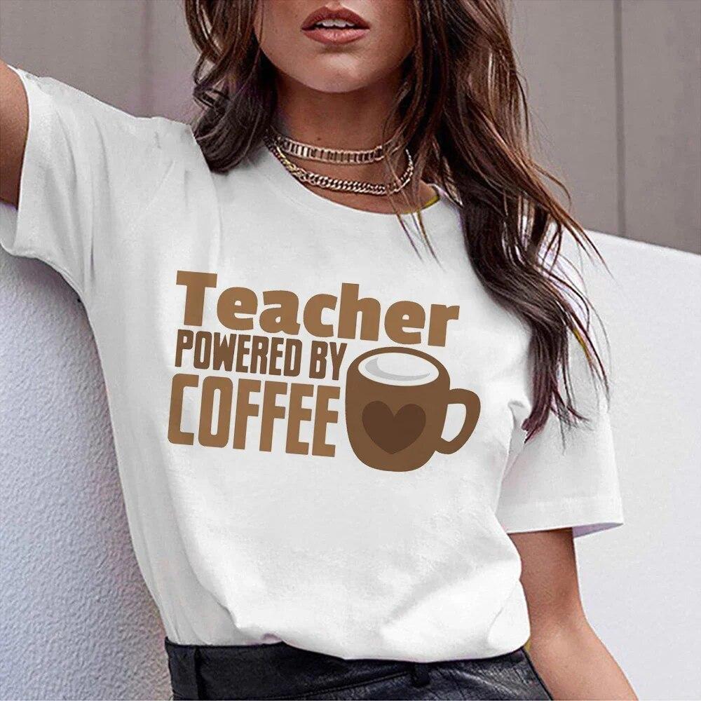 T Shirt For Women 2024 Printed Rainbow Teacher Casual Gift Harajuku Tee Shirts Lady Summer Short Sleeve Tops FeUnisex Unisex Tshirt
