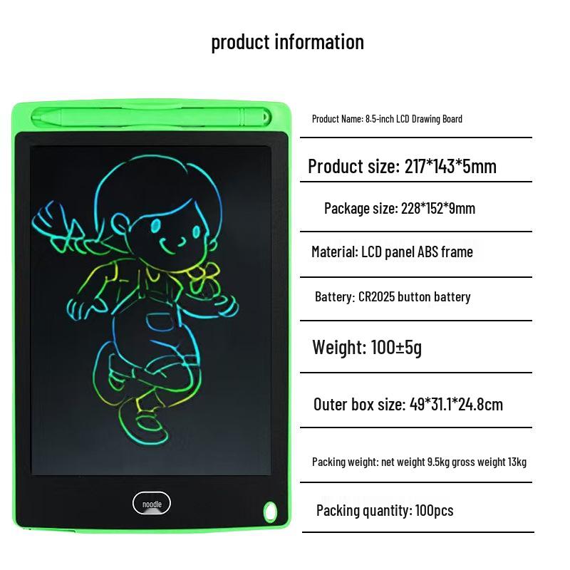 Children's LCD Writing & Drawing Board: 8.5-16 inch, Landscape & Portrait, Magnetic Doodle Pad