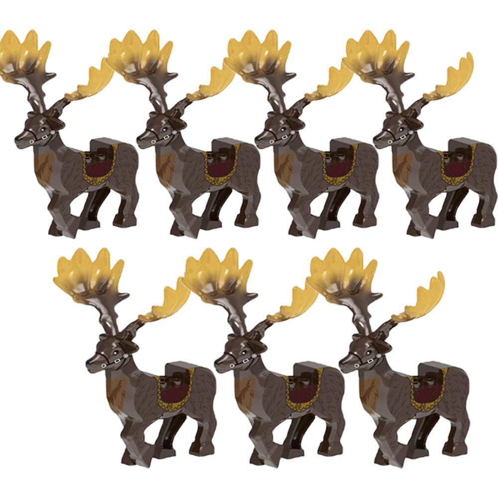 Medieval Zoo Building Blocks Character Accessories Mounts Animals Deer Elephants Camels Wolves Warhorses Bricks Toy Gifts K080