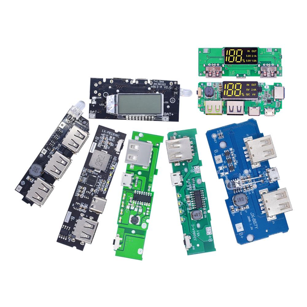 LIZAO Dual USB 5V PD Power Bank DIY Kit with LED LCD Display 18650 Battery Charger PCB Mobile Power Module for Phone Accessories