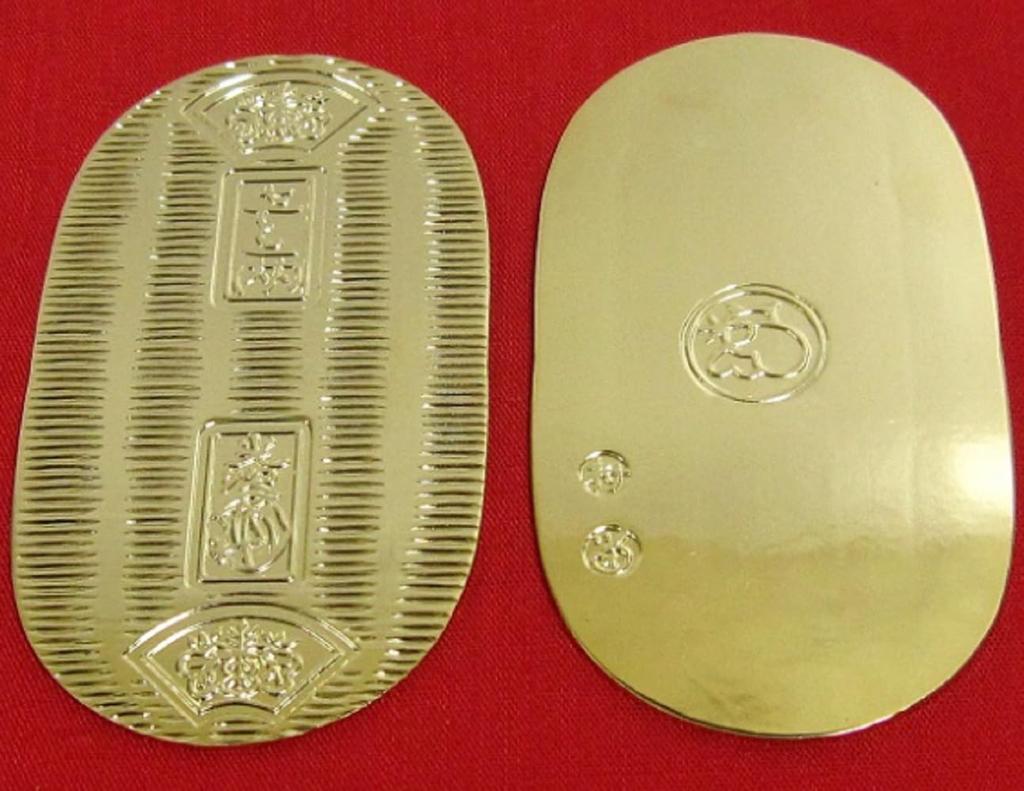 Attract Fortune with Pure Gold Leaf Fortune and Good Fortune Leaf Made In Japan Money Oval, One-Ryo Oval, [Gold Craft]