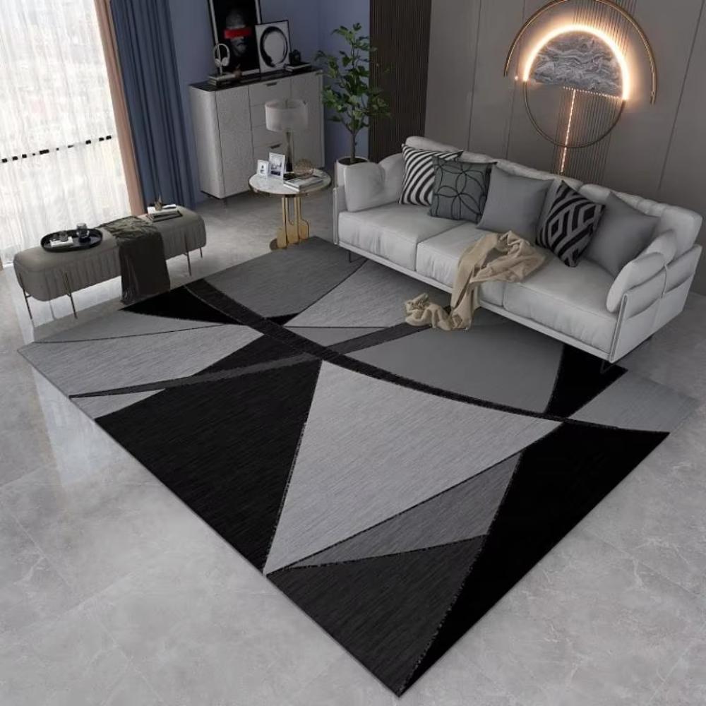 Cool Nordic Geometric Crystal Velvet Carpet Living Room Sofa Coffee Table Carpet Home Decor Bedroom Kitchen Lounge Carpet