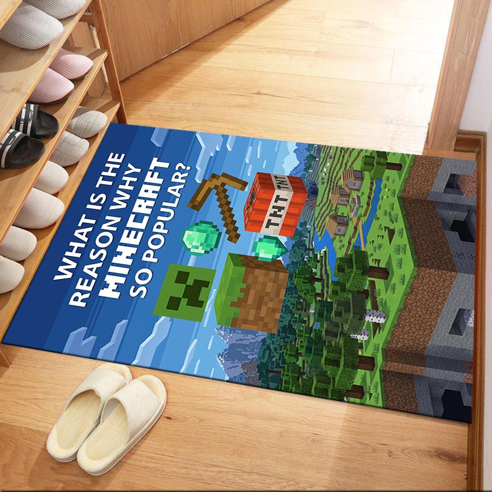 Minecraft 41 Floor Mat Design for Living Rooms Game Room Playrooms Decorate room Anti-slip Rug Anime Office Decor Gift for Festivals
