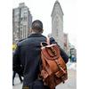 Leather Bag Goat Vintage Backpack Laptop Rucksack Genuine Travel Brown Men's New