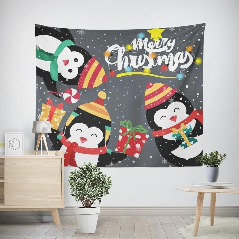 Новогодняя рождественская тематика Пингвин Снеговик Узор Гостиная Спальня Декоративный — фото 14
