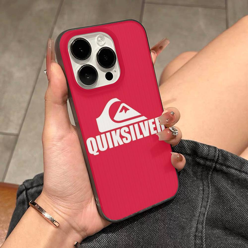 Surf Brand Q-QuiksilverS Logo Phone Case For IPhone 11 12 13 14 15 16 17 Pro Max PLUS Pro Wave Corrugated Silicone Case