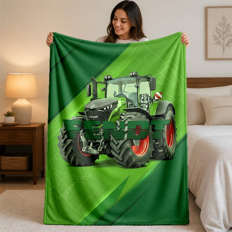 Fendt Print Flannel Blanket Cozy Lightweight Plush Throw Blanket For Bed Sofa Household Use