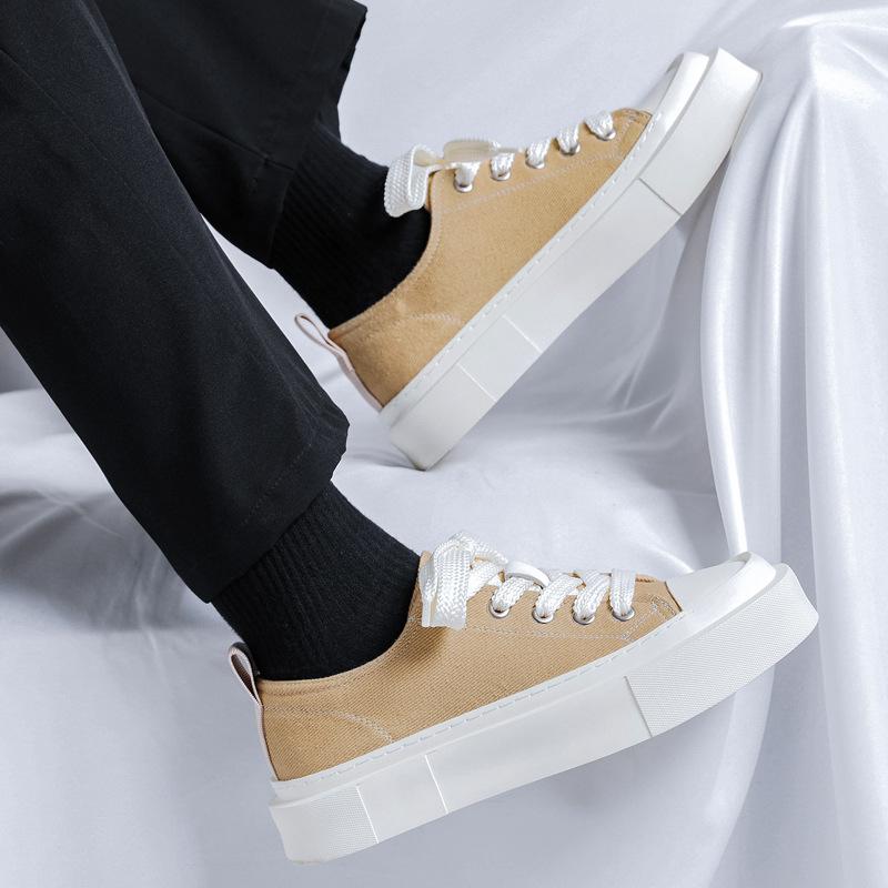 2024 Summer New Sports and Leisure Skateboard Shoes Men's Shoes Japanese Commuter Versatile Solid Color Board Shoes 44313-R