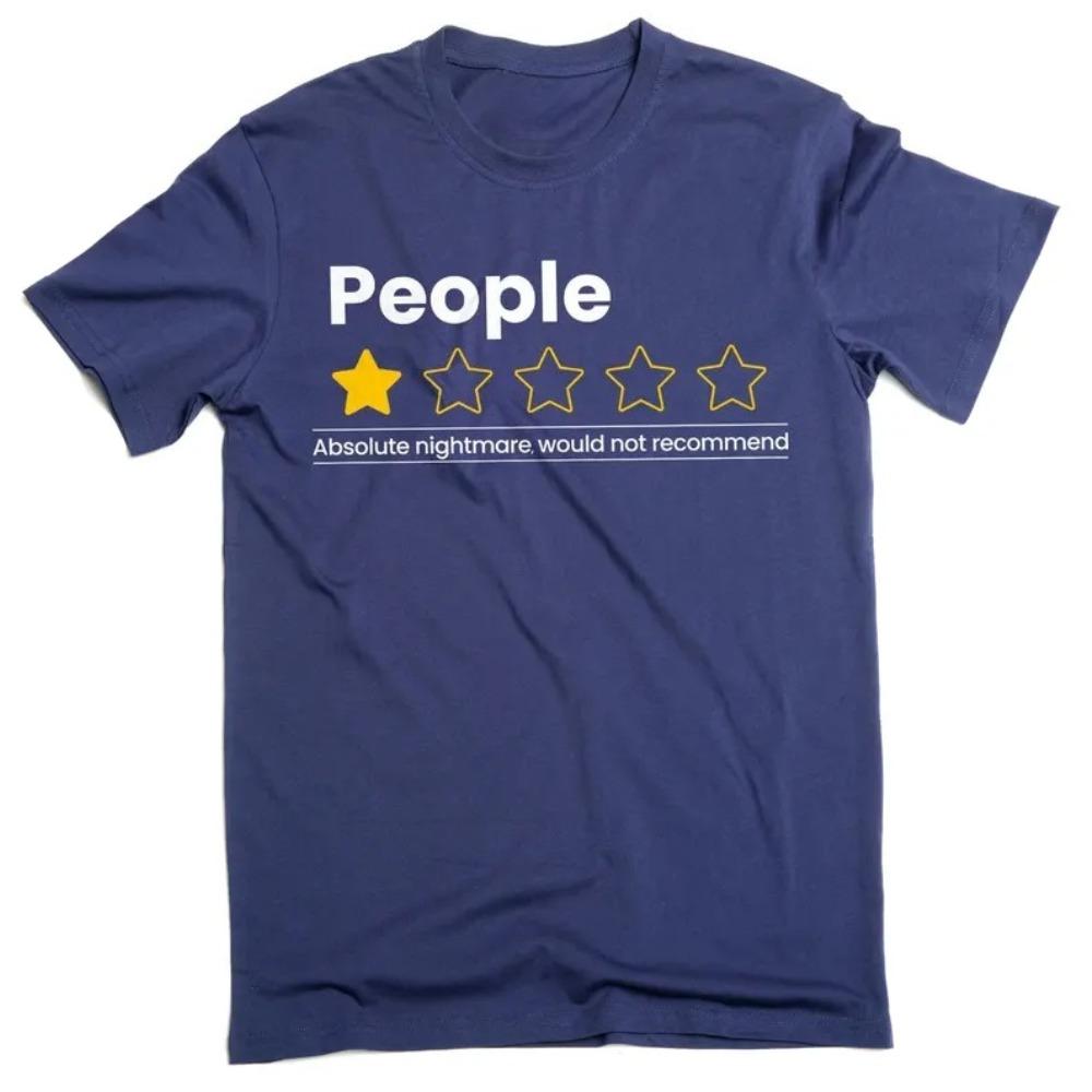 UnisexS Humorous People Absolute Nightmare T Shirt Cotton Tee Unisex Streetwear Oversized Summer Novelty Casual Trendy Ironic Humor