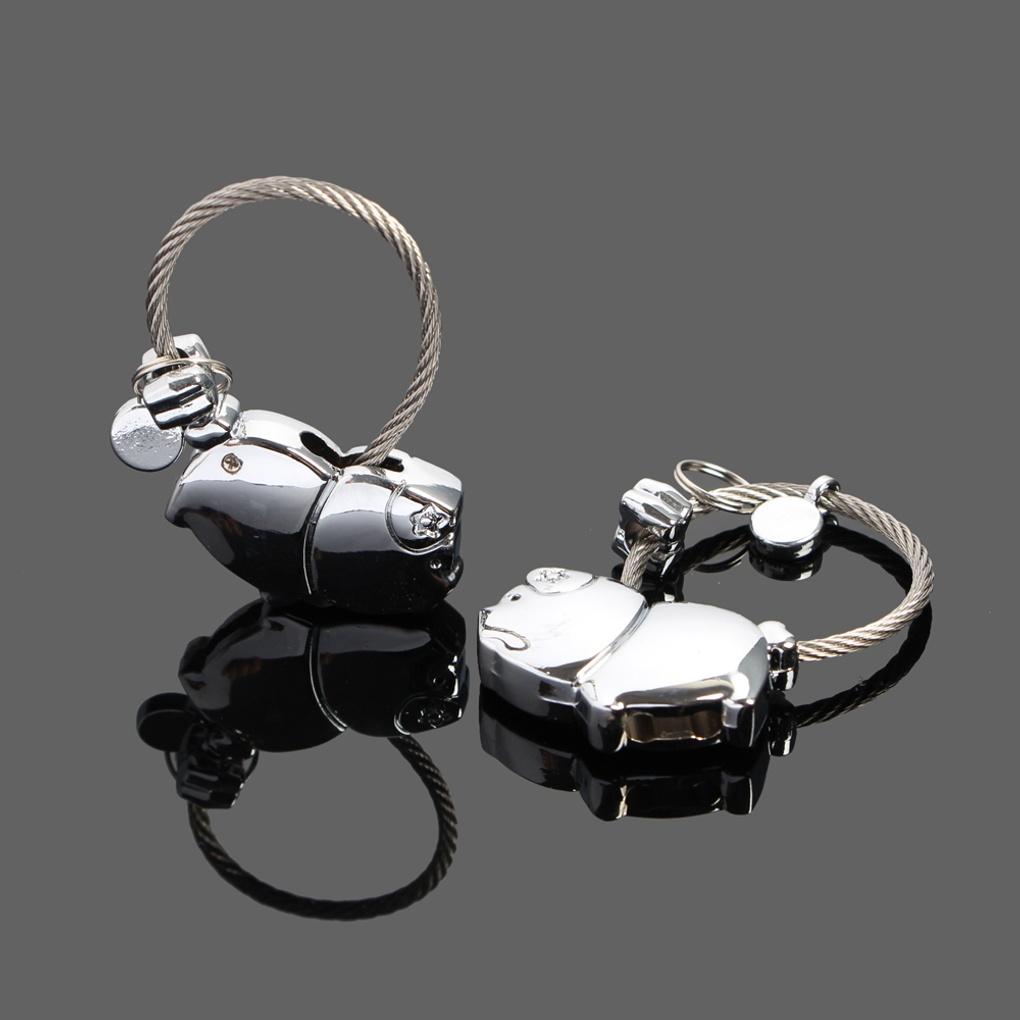 Lovely Pig Keychain Metal Car Key Holder