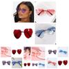 Trendy Heart-shaped Metal Eyewear With Ocean Lenses For Women Perfect For Parties And Performances