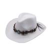 Spring and summer ethnic style western denim straw hat European and American men and women foldable windbreak rope knight sun hat adult