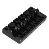 Bass Bridge Flip Top Micro Adjustable 5 String Bass Bridge Replacement for Practice Performance Black