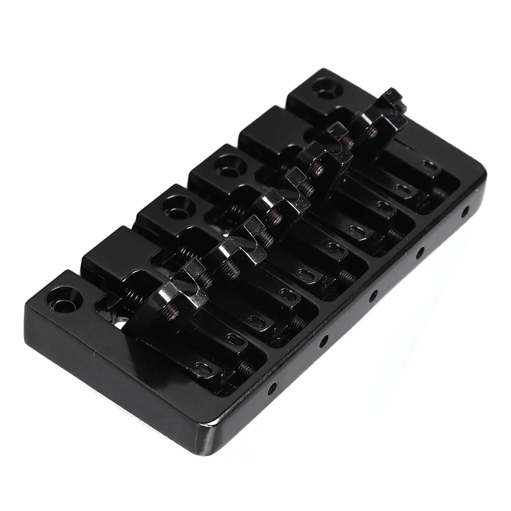 Bass Bridge Flip Top Micro Adjustable 5 String Bass Bridge Replacement for Practice Performance Black