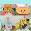 Butter Bear Plush Tote Bag With Zipper Closure For Daily Use