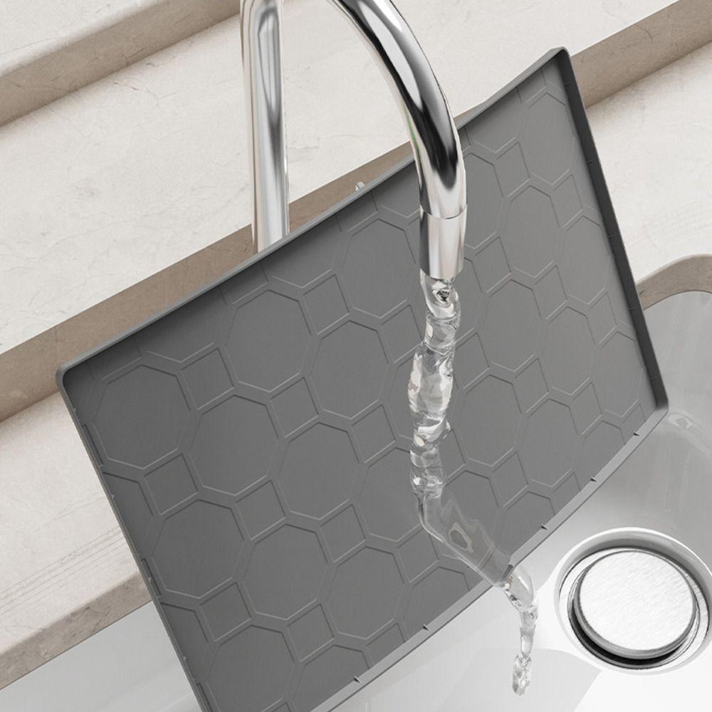 34" x 22" Under Sink Mat Silicone Sink Tray Multi-functional Pet Feeding Mat  for Kitchen Bathroom