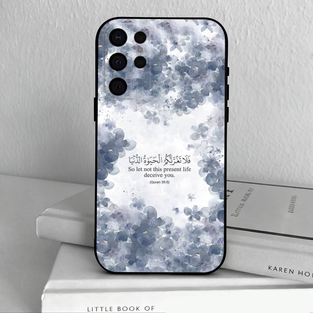 

Arabic Quran Islamic Muslim Quotes Phone Case For Samsung S25,S24,S21,S22,S23,S30,Ultra,S20,Plus,Others Soft Black Cover Samsung S21 s305G