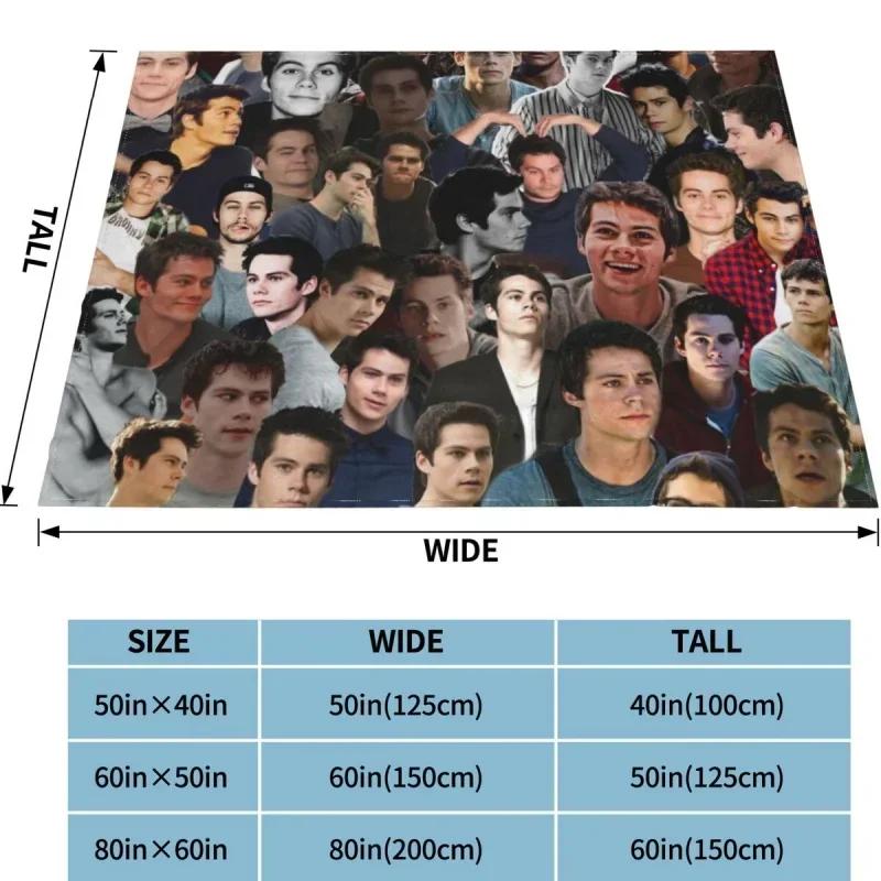 Dylan O'brien Collage Thick Blanket Fce All Season Soft Unisex Throw Blanket for Bed Sofa Camp Office