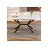 Table à rallonge blanche MUVOE 120–160 × 80 cm, pieds métal noir — 4 à 6 places, plateau MDF