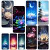 Lotus Blue White Flowers Phone Case For Samsung Galaxy A17 A37 A57 A16 A26 A36 A56 A15 A25 A35 A55 A14 A24 A34 A54 A13 A23 A33 A