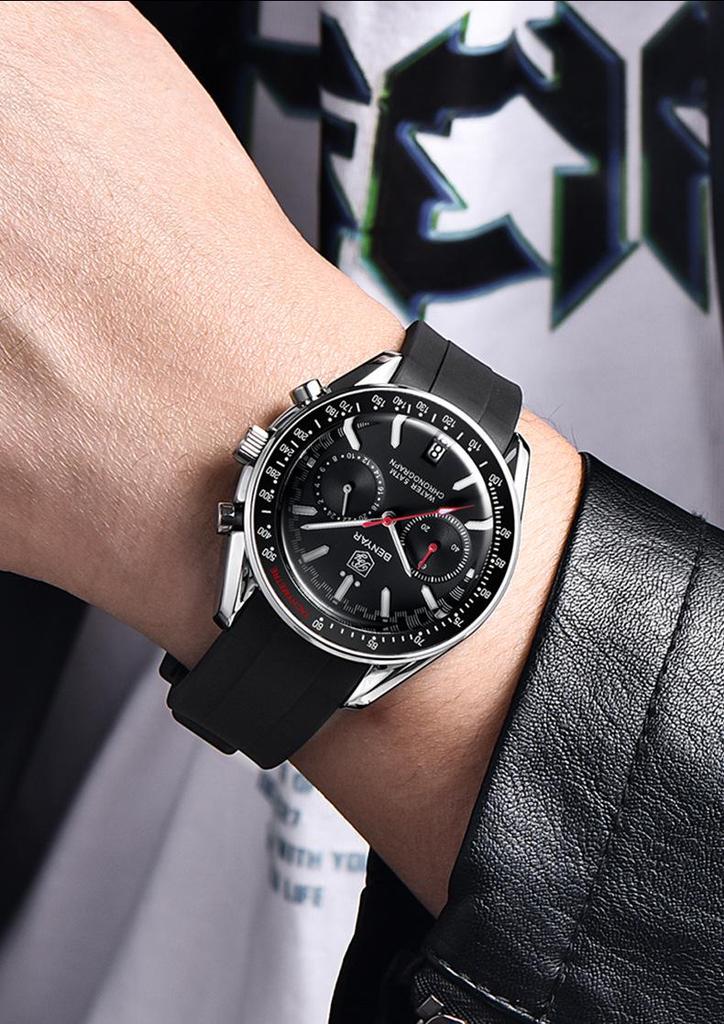 Benyar BY-5194 Men's Multifunctional Chronograph Waterproof Luminous Quartz Watch