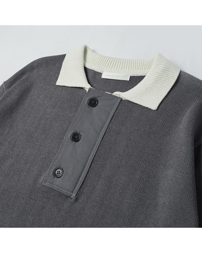 WORTHWHILE MOVEMENT Hybrid Knit Polo Shirt (Gray)