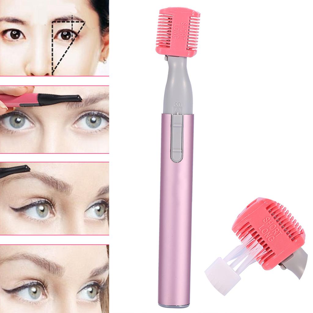 New Portable Electric Face Eyebrow Hair Body Blade Razor Shaver Remover Trimmer Beauty Pink