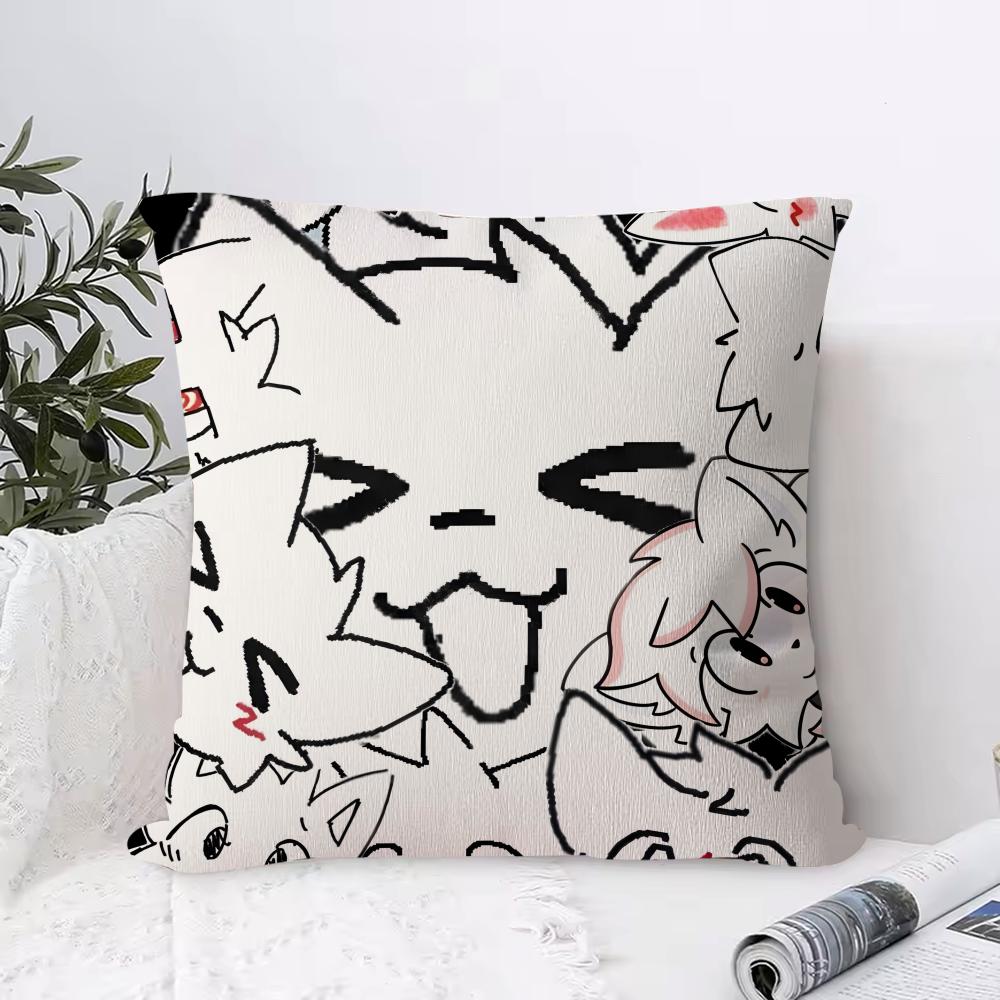 Boykisser Silly Cat Soft Plush Pillowcase DoubleSided Printed Cushion Cover Hidden Zipper Home Decor
