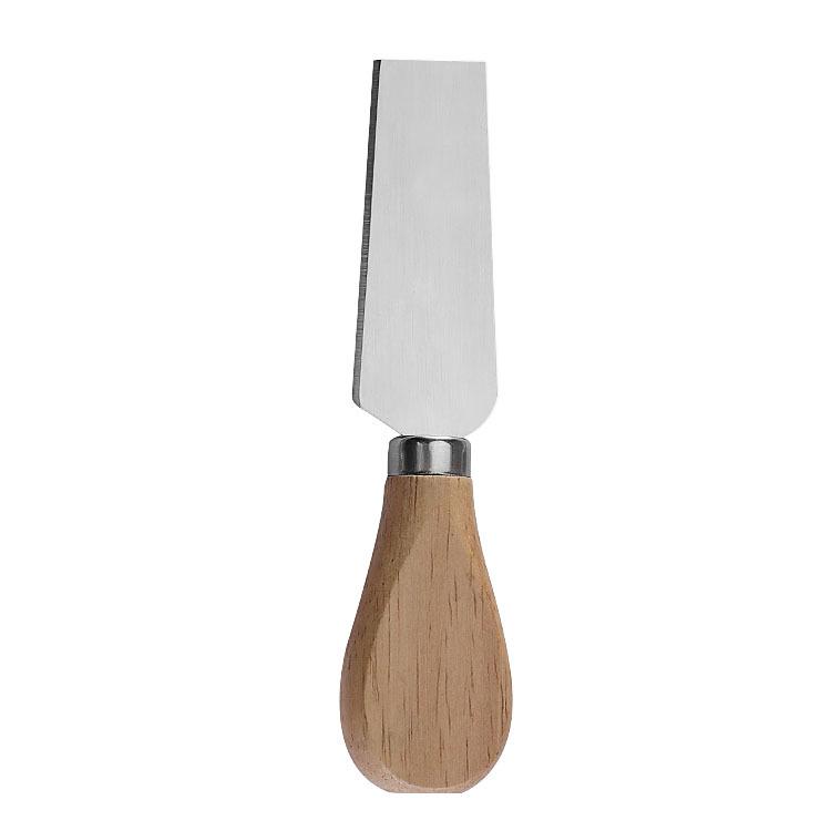 Stainless Steel Cheese & Pizza Knife Set with Wooden Handles