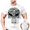 Punishing Weights Skull Fitness Weightlifting Training Casual TShirt Mens and Womens Luxury Brand Top