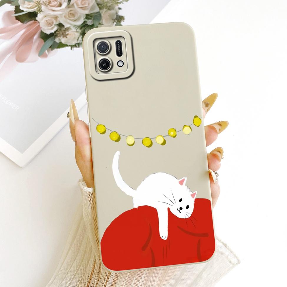 For Oppo A16k CPH2349 Casing For Oppo A16e CPH2421 Cover Fashion Cartoon Cute Funny Painted Silicone Phone Case