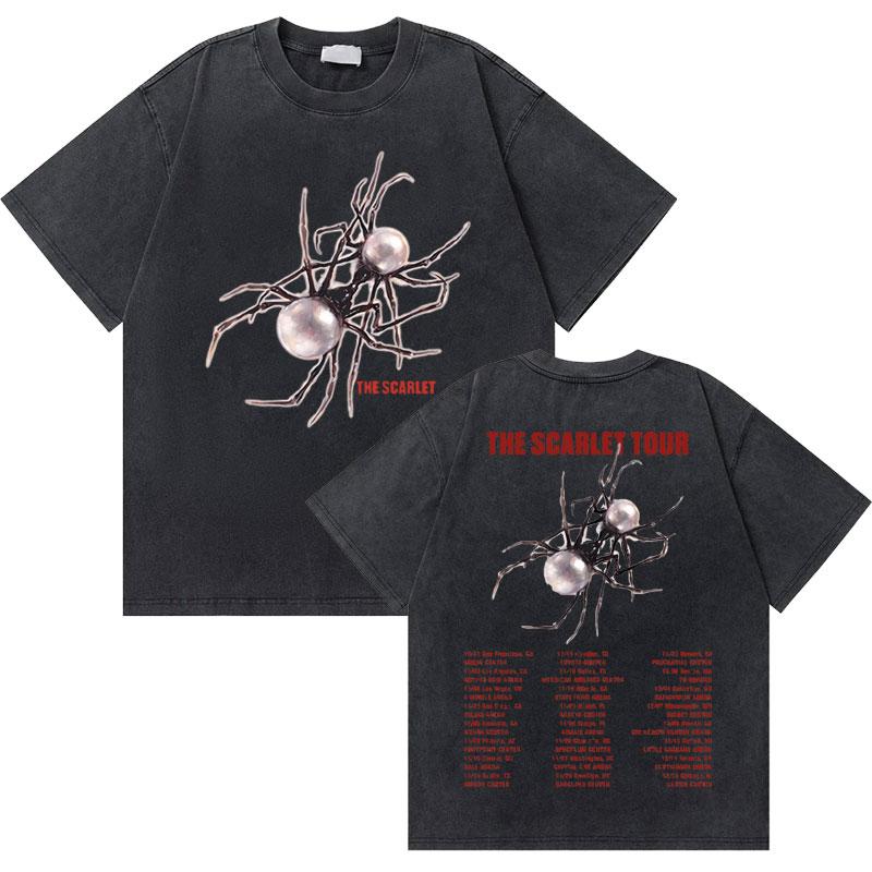 Washed Old Vintage Rapper Doja Cat Planet Her Graphic Tshirt Men Women Hip Hop Oversized Tees Short Sleeve Male Fashion Tshirt