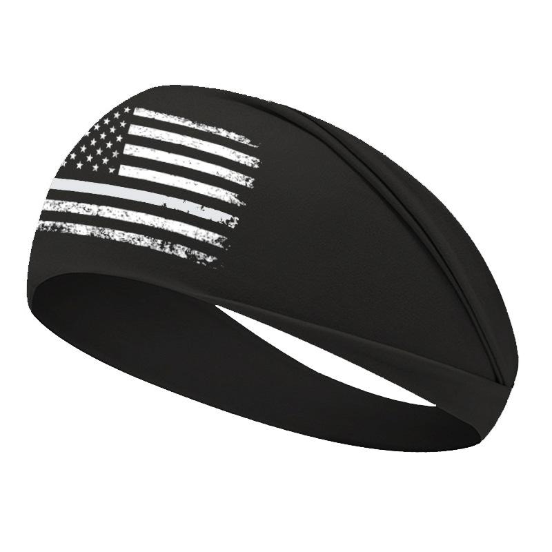 American Flag Independence Day Headband Sporty Elastic Headband, Women's Fashionable Crisscross Wide Headband Hair Accessory