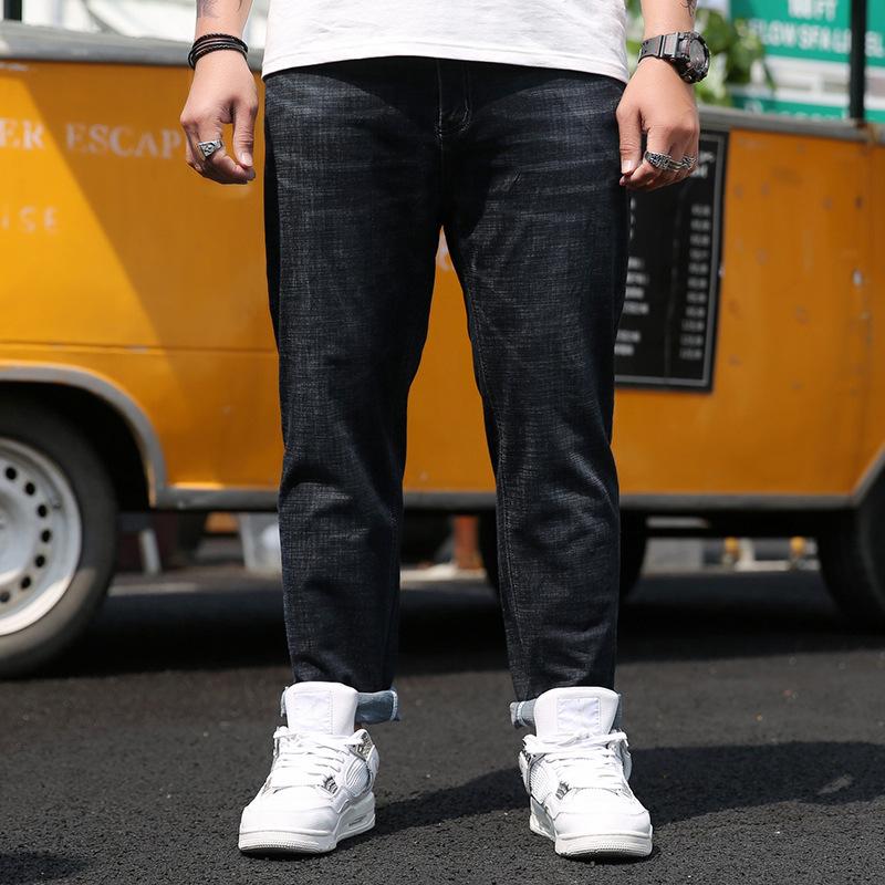Осенние и зимние мужские джинсы больших размеров, повседневные свободные универсальные джинсы, мужские брюки 36