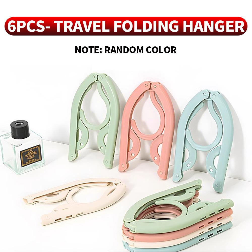 6PCS/3PCS/1PC Portable Folding Travel Hanger - Space Saving Drying Hanger, Travel Hanger