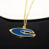Anime Magical Girls Elegant Blue Eyes Enamel Necklace Cosplay Props Pendants Choker For Women Men Jewelry Accessories Gifts