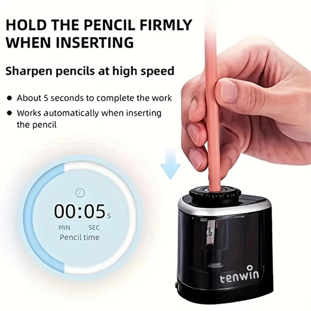 TEN-WIN Electric Sharpener Desktop Automatic Pencil Sharpener