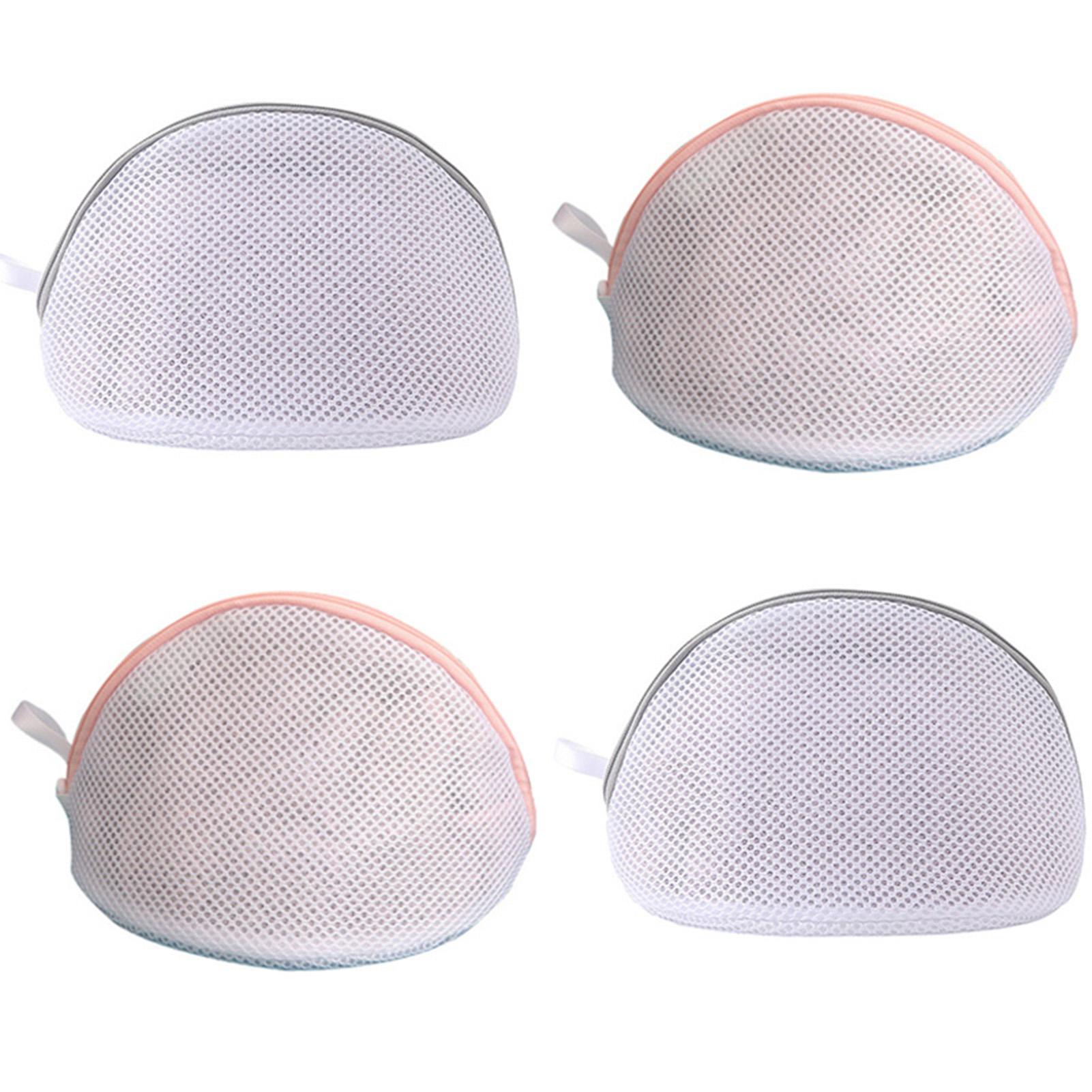 Bra Washing Laundry Bags 4 PCS Shell Shaped Wash Lingerie Mesh Bag With Zipper For Washing Machine Stocking China Mainland