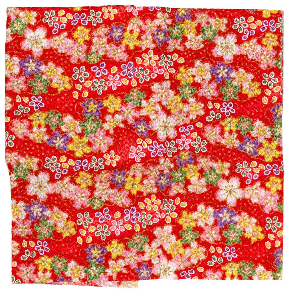 INAZUMA Kyoto 23cm x 1 Craft Supplies Chirimen, Patterned, Gold, Approx. 33cm, Sakura, Sheet, C156-AG,