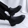 Chelsea boots men's medium help Korean version of thick-soled Martin boots casual versatile height increase low-top ins tide short boots 9887-R
