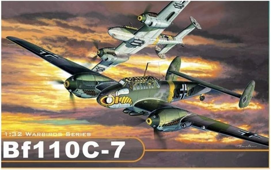 Platz WW2 German Messerschmitt Bf110 Masking Sheet Included Plastic Model CH3203SP 1/32 C-7 (Airplane)