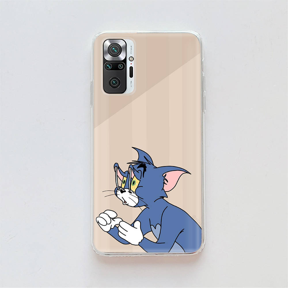 Transparente Hülle für Samsung A04 A14 A23 A34 A54 M23 M33 M52 M53 Realme Narzo 50 50I 50a Prime C35 C55 C30S 10 9 Pro T-91 Tom und Jerry