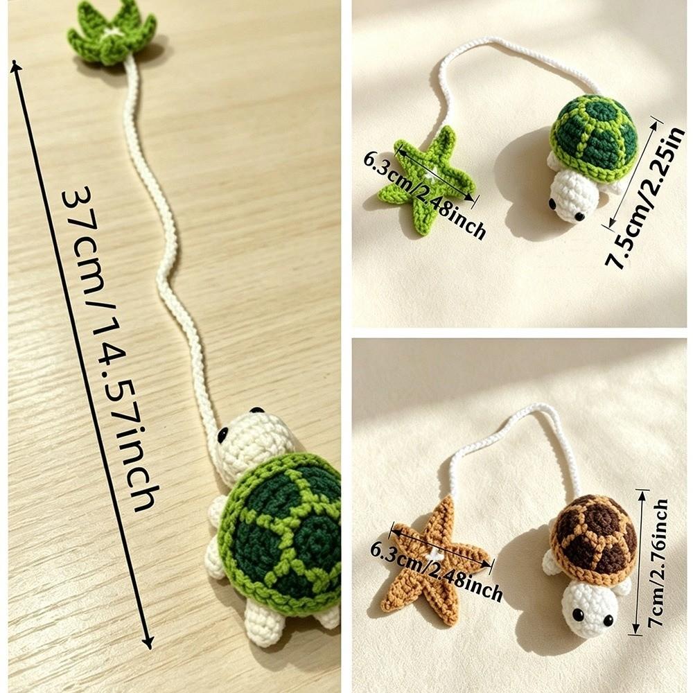 Multi-Purpose Crochet Turtle Handmade Curtain Tieback Creative Bag Hanging Charm Home Decoration
