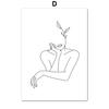 Posters Prints Canvas Painting Nordic Minimalist Wall Art Pictures For Living Room Home Decor Abstract Woman Face Hands Line
